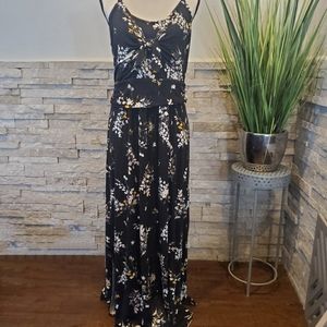 NWT Maurice's BLK Floral Maxi Dress XL